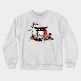 Japanese art torii gate Crewneck Sweatshirt